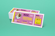 Pink Modern Music Fest Ticket, a Card Template by graphicook (Thumbnail 3 of 3)