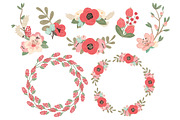Mint & Coral  Floral Wreaths, an Illustration by Amanda Ilkov (Thumbnail 4 of 4)
