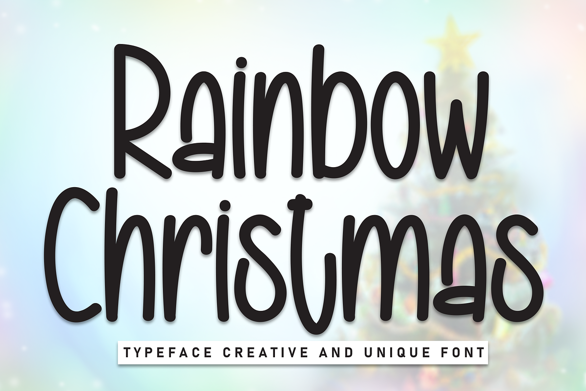 Rainbow Christmas | Script Font, a Script Font by Scratchones (Photo 1 of 8)