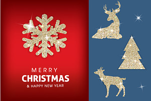 Christmas card glitter constructor