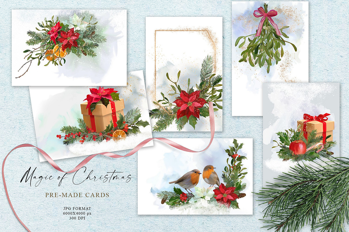 Magic of Christmas holiday clipart, a Seasonal Illustration by Vasmila (Photo 8 of 16)