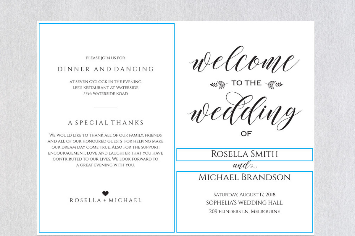 Wedding Program folded SHR366, an Invitation Template by Shafura_Wedding