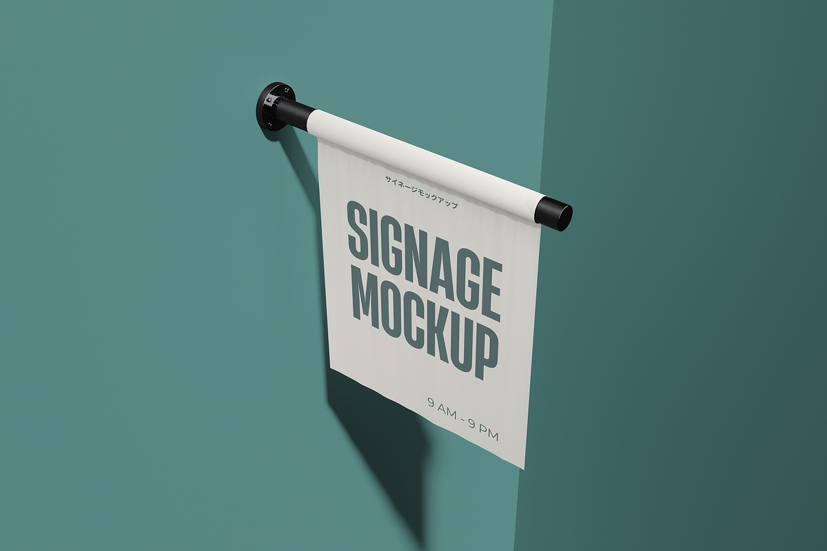 Flag Sign Store Mockup, an Advertising Mockup by DSNA Mockup (Photo 5 of 5)