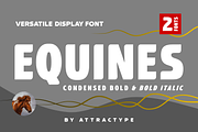 Equines Condensed Bold & Italic Pack, a Sans Serif Font by Attractype (Thumbnail 1 of 6)