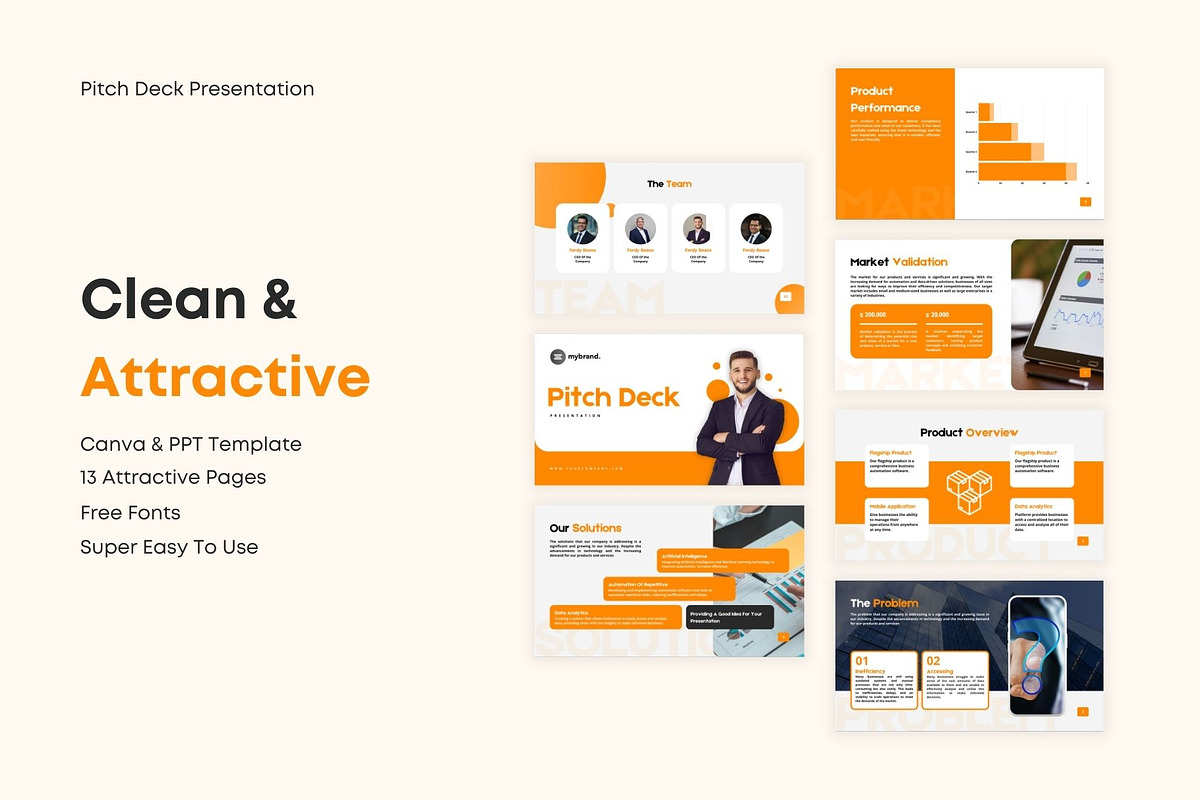 Pitch Deck - Color Combination, a Presentation Template by Jogiia Digital (Photo 1 of 6)