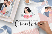 Wedding & Valentine Portrait Creator, a Decorative Illustration by Tabita's shop (Thumbnail 1 of 8)
