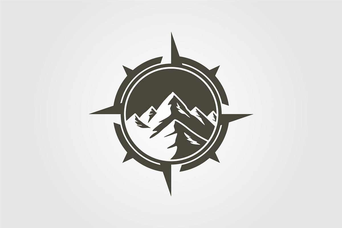 compass mountain outdoor logo, a Branding & Logo Template by lawoel