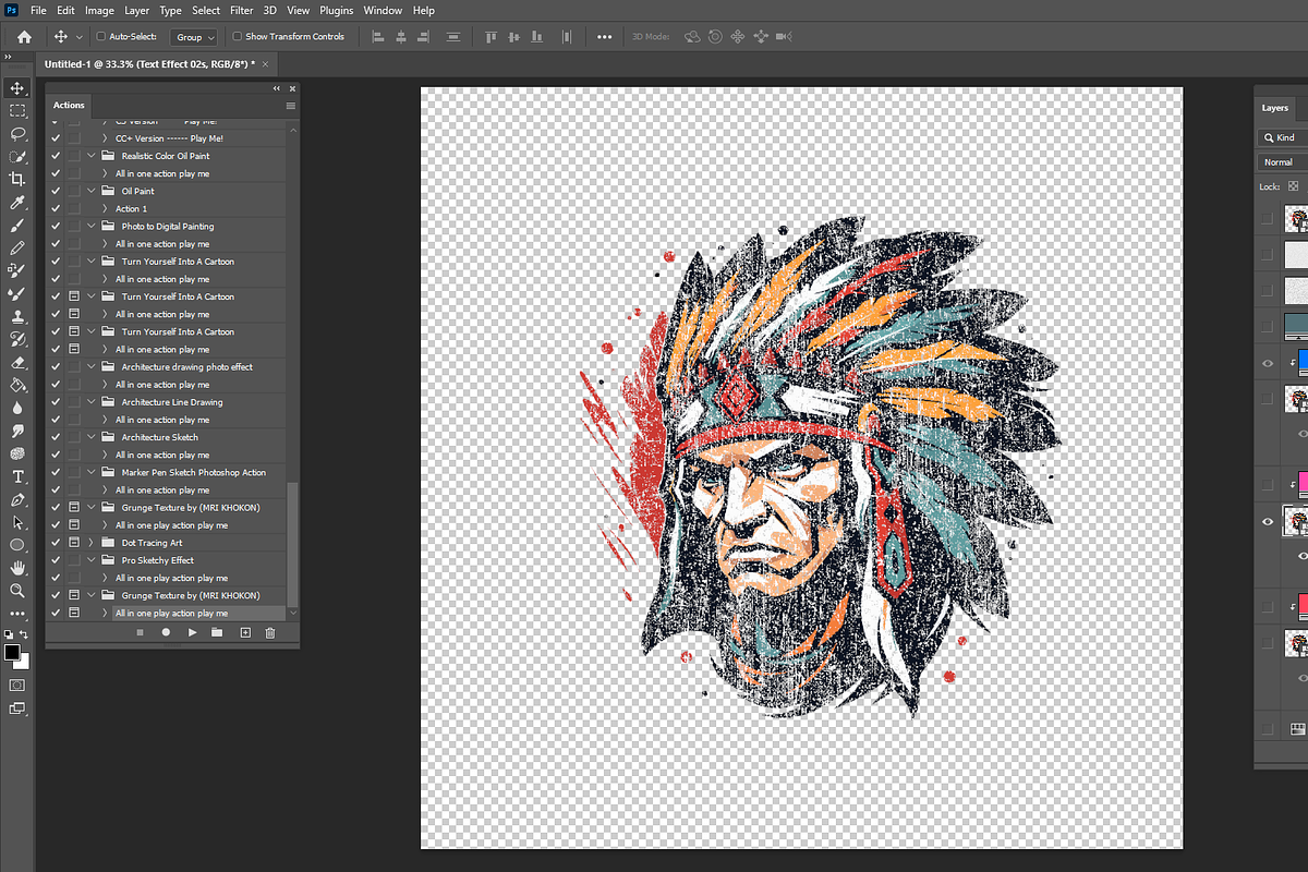Grunge Texture Maker PhotoshopAction, an Action Add-On by MRI STUDIO (Photo 4 of 22)