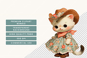 Vintage Cowboy & Cowgirl Cats, an Animal Illustration by BusyDaydesign (Thumbnail 7 of 9)