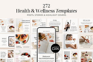 Health Wellness Instagram Templates