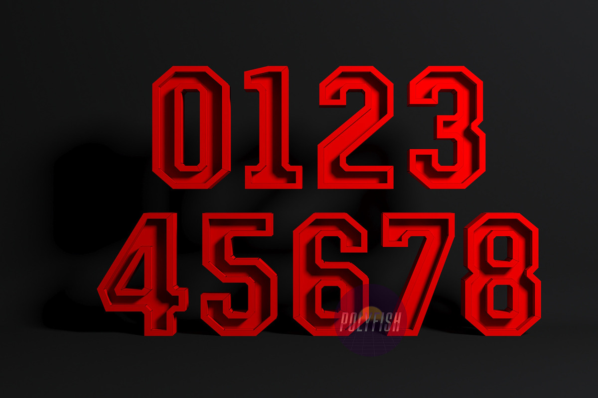 DIY Digits 3D model template, a Templates & Theme by PolyFish (Photo 2 of 8)