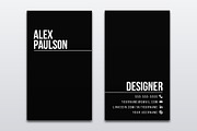 Black Business Card Design 005, a Business Card Template by Nonaglyph Design (Thumbnail 3 of 4)