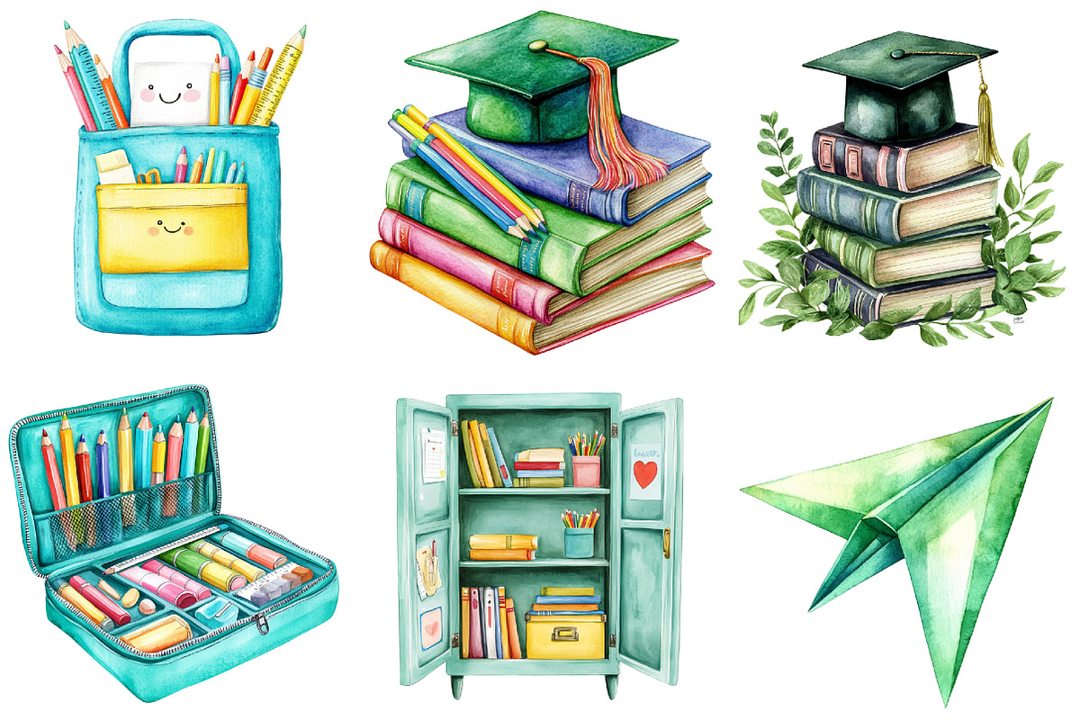Doodle Back to School Clipart, a Seasonal Illustration by CitraGraphics (Photo 3 of 4)