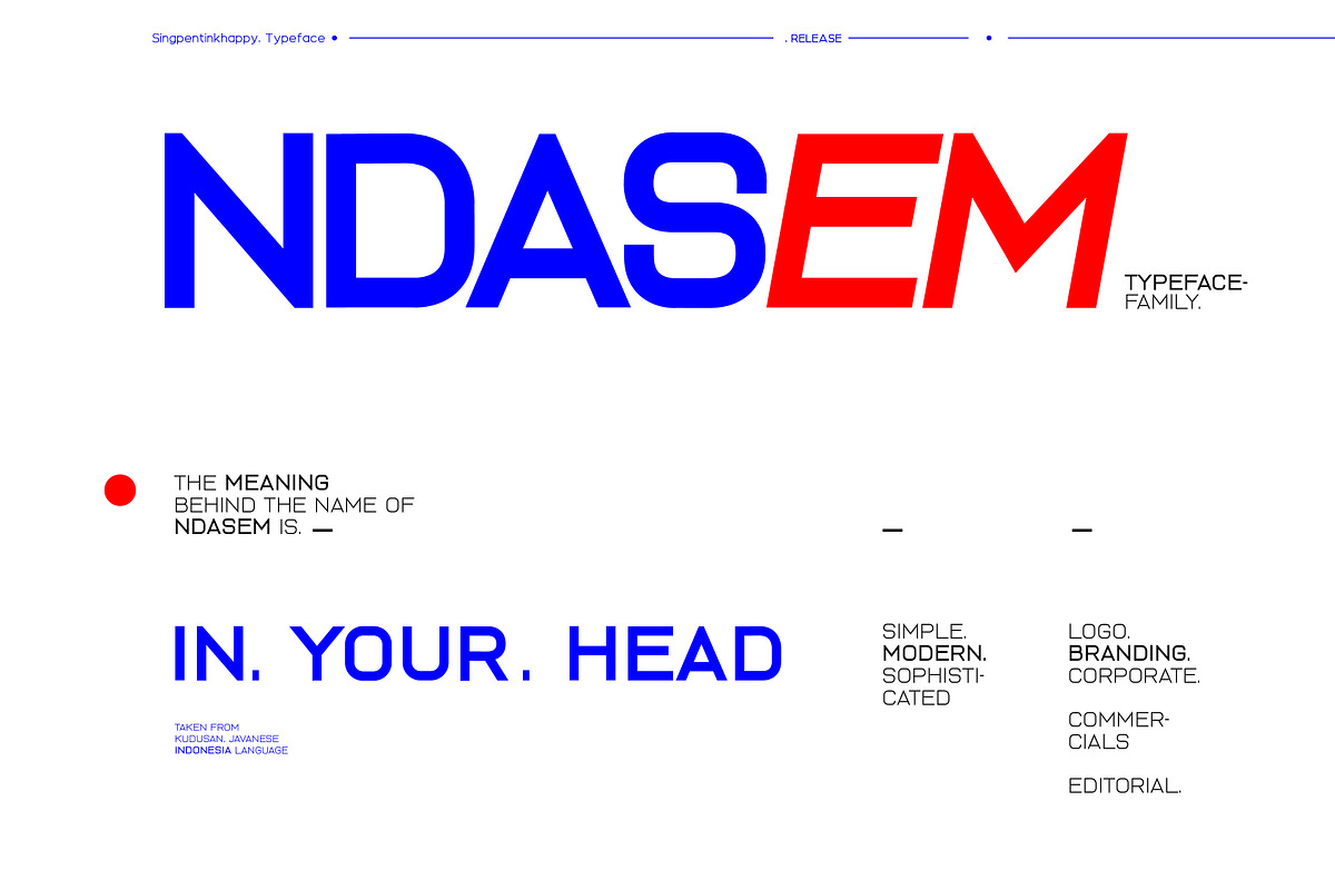 Ndasem, a Sans Serif Font by singpentinkhappy (Photo 2 of 15)