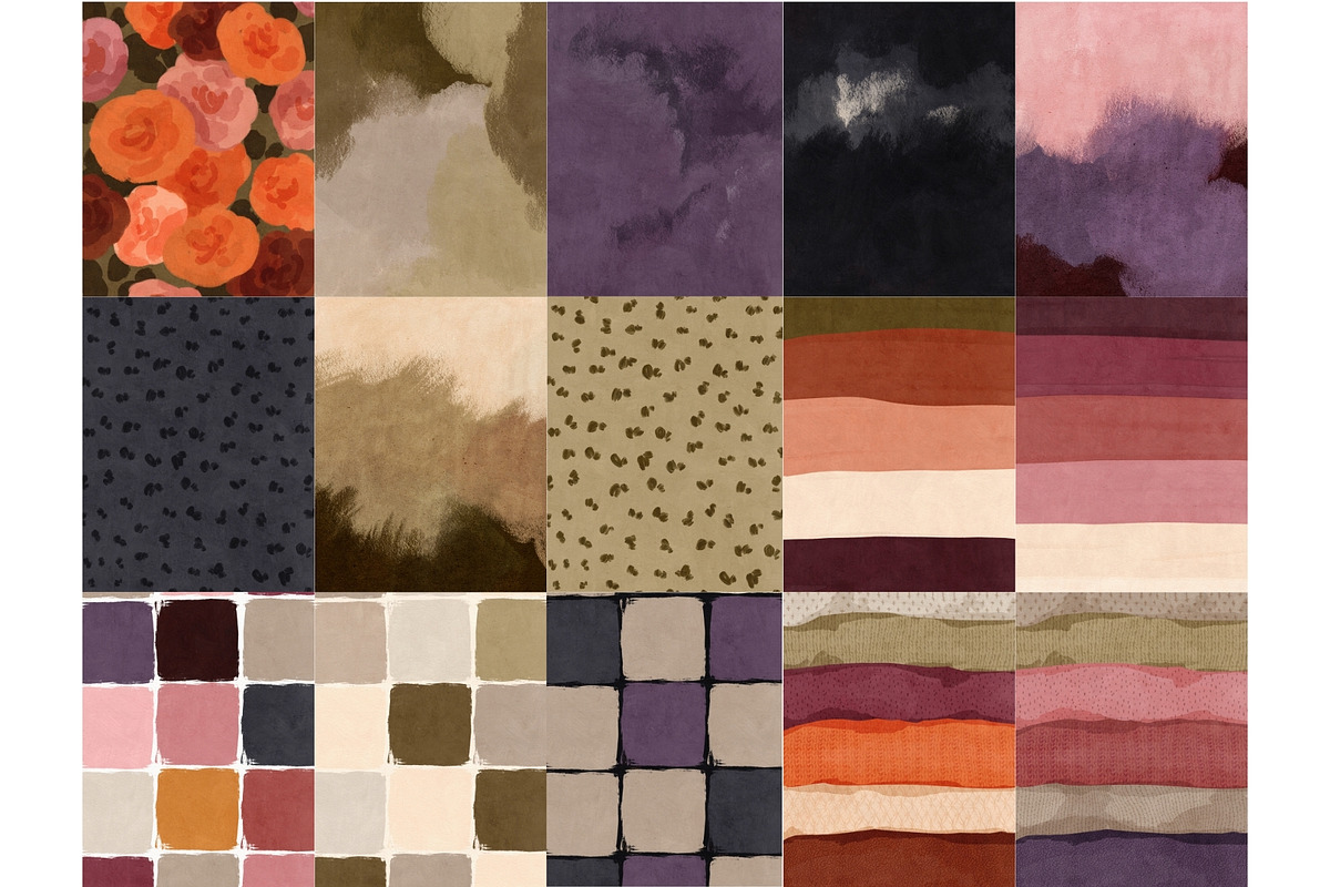 100 Hand-Drawn Autumn Backgrounds, a Background Graphic by PaperJamLab (Photo 3 of 16)