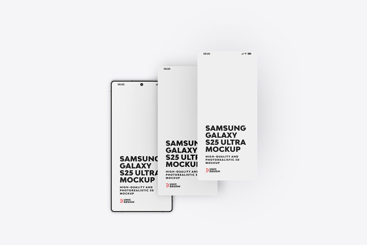 Samsung Galaxy S25 Ultra Mockup, an Android Mockup by UnicDesign (Photo 35 of 35)