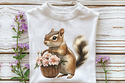 Summer Peony Animals Clipart, an Illustration by CraftArtStudio (Thumbnail 3 of 6)