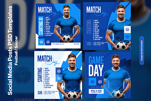 Soccer Social Media Posts Templates