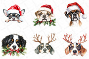 Christmas Peeking Dog Breeds Clipart, an Illustration by DreamPrint404 (Thumbnail 6 of 7)