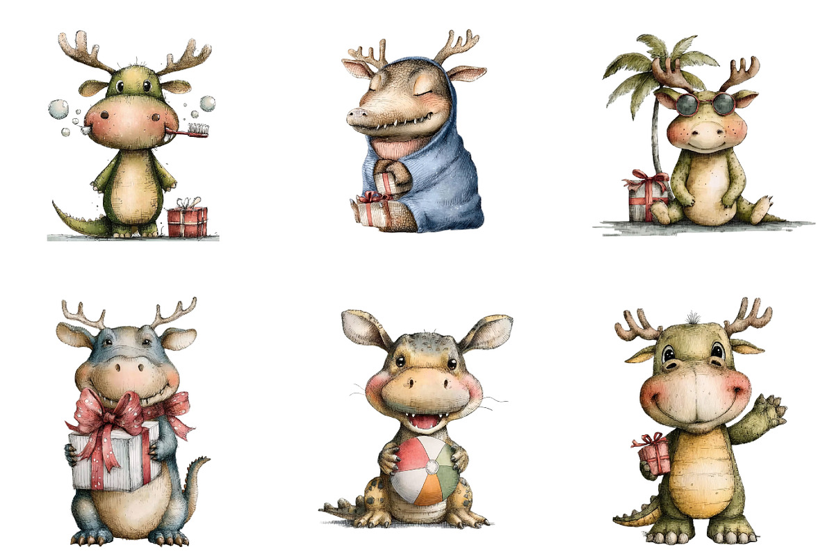 Watercolor Crocodile Clipart, an Illustration by DreamArtGraphic (Photo 5 of 5)