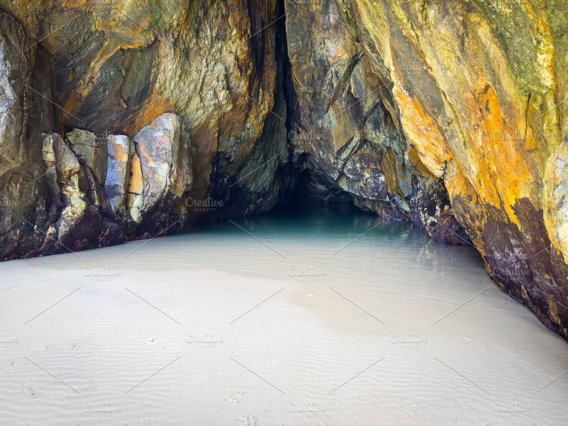 Cave On Frenchmans Beach Stradbroke Island, a Nature Photo by THP Creative