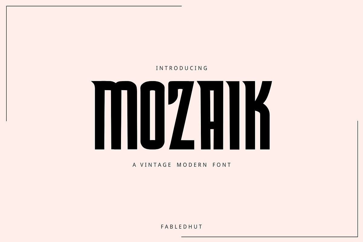 Mozaik Modern Font, a Font by FabledHut (Photo 1 of 5)