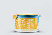 Plastic Container for Dairy Mockup, a Packaging Mockup by Xtrahive (Thumbnail 2 of 2)