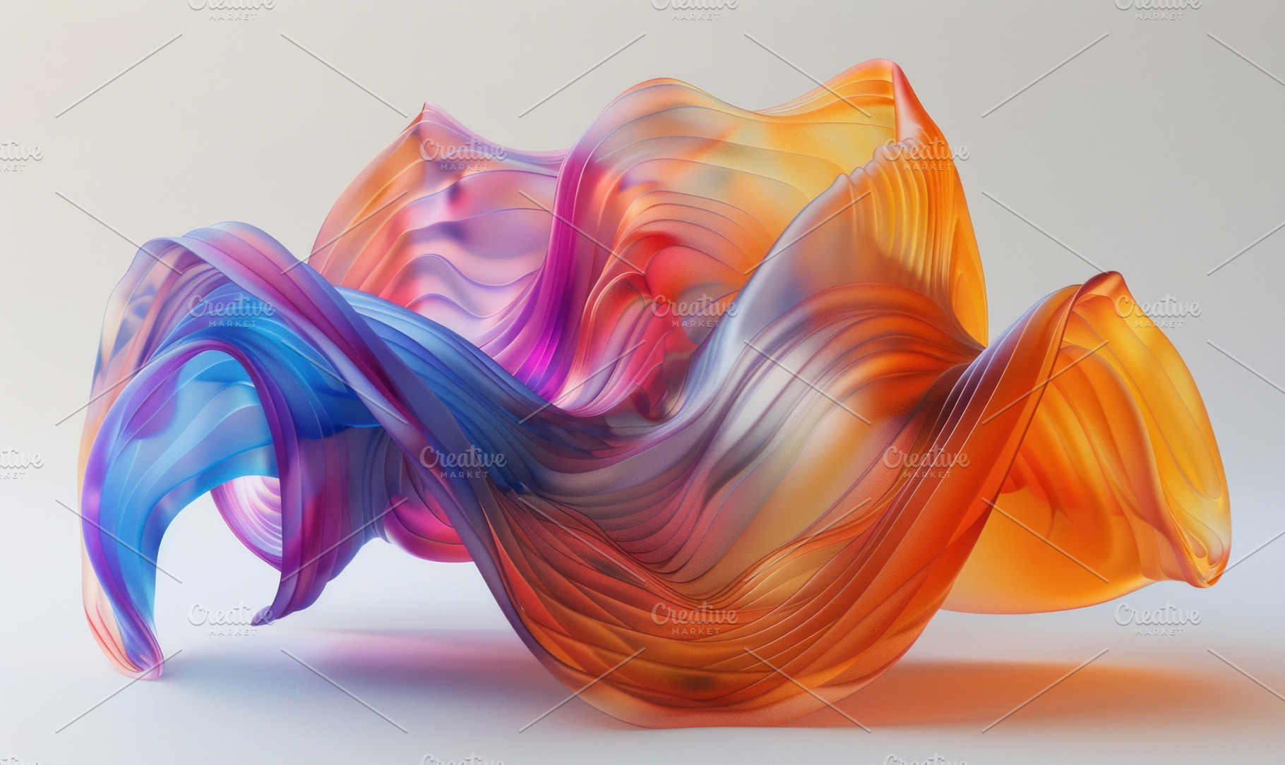A digital artwork of smooth, flowing, a Photo by LOGOCREATIVE