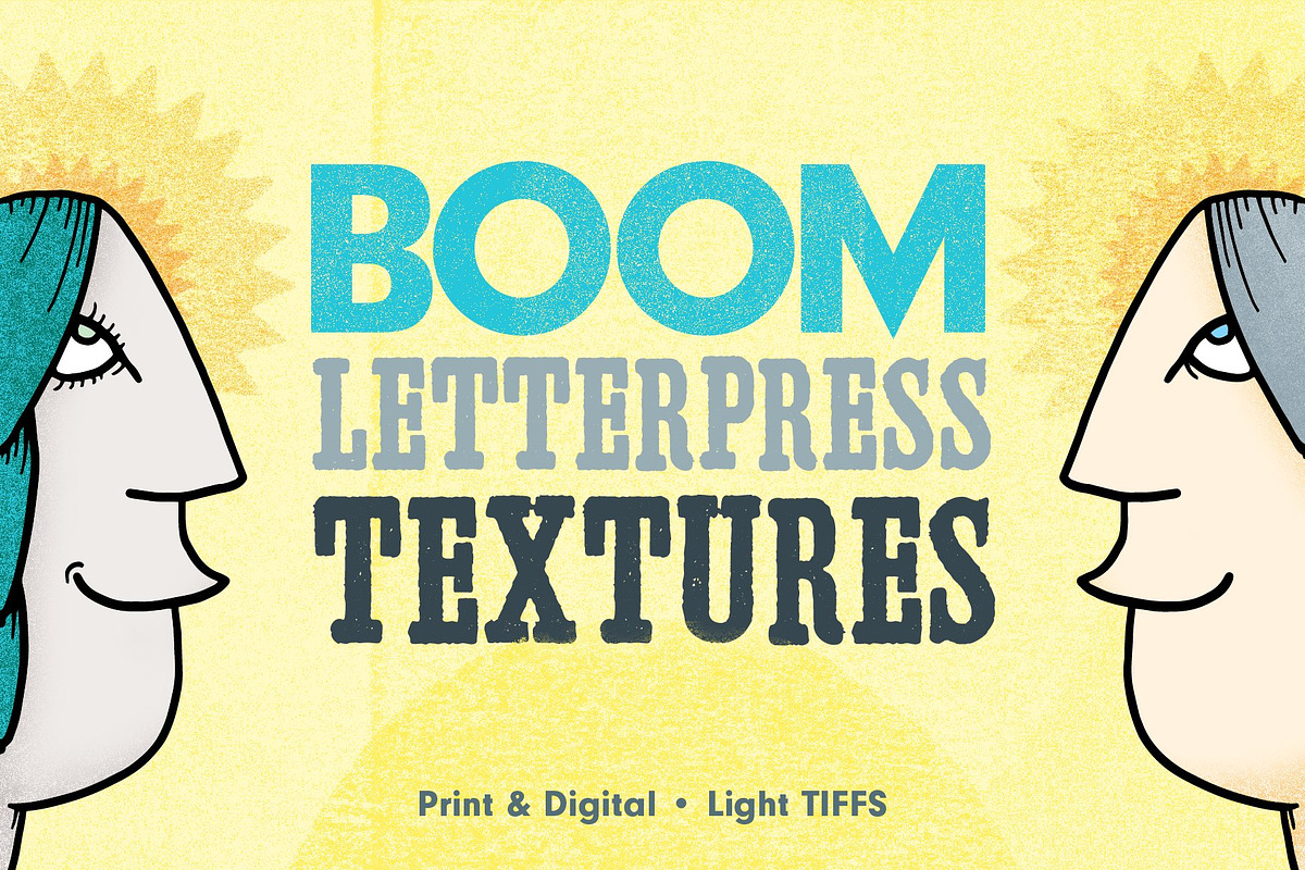 Boom Letterpress Texture Pack, a Texture Graphic by Tickyboom Design (Photo 1 of 4)