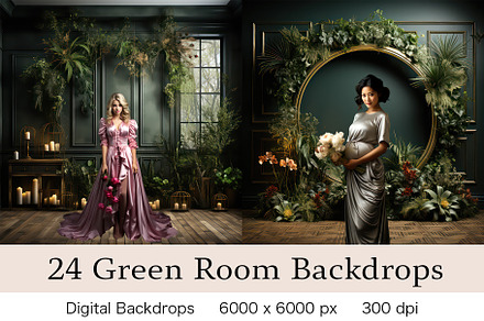 24 Green Room Backdrops, a Background Graphic by Charlie Graphics
