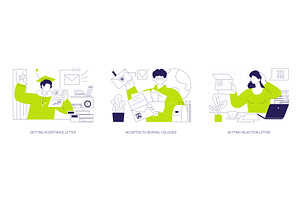 College admission isolated cartoon, an Education Illustration by Visual Generation
