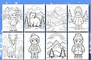 150 Winter Coloring Book for Kids, a Seasonal Illustration by Coco Bloom (Thumbnail 5 of 6)