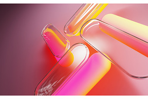Neon glass tech background with