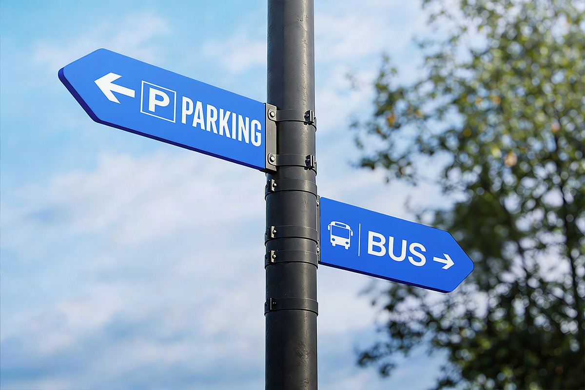 Directional Signpost Mockup, an Advertising Mockup by Pitchlook.Studio (Photo 3 of 4)