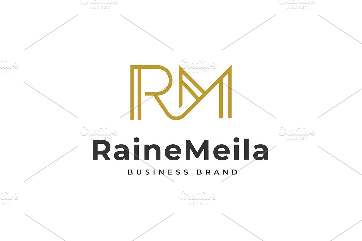 Initial RM Letter Logo, a Branding & Logo Template by BlackSweet_Studio