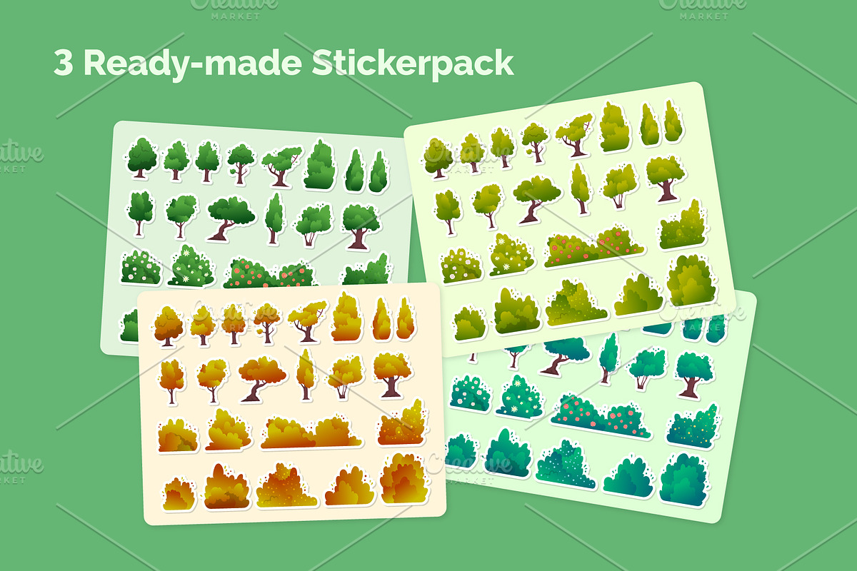 Trees and Bushes Illustration, a Graphic by 35lab (Photo 6 of 6)