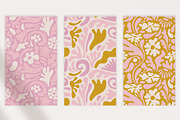 Groovy flowers - vector elements, a Background Graphic by venimo (Thumbnail 5 of 6)