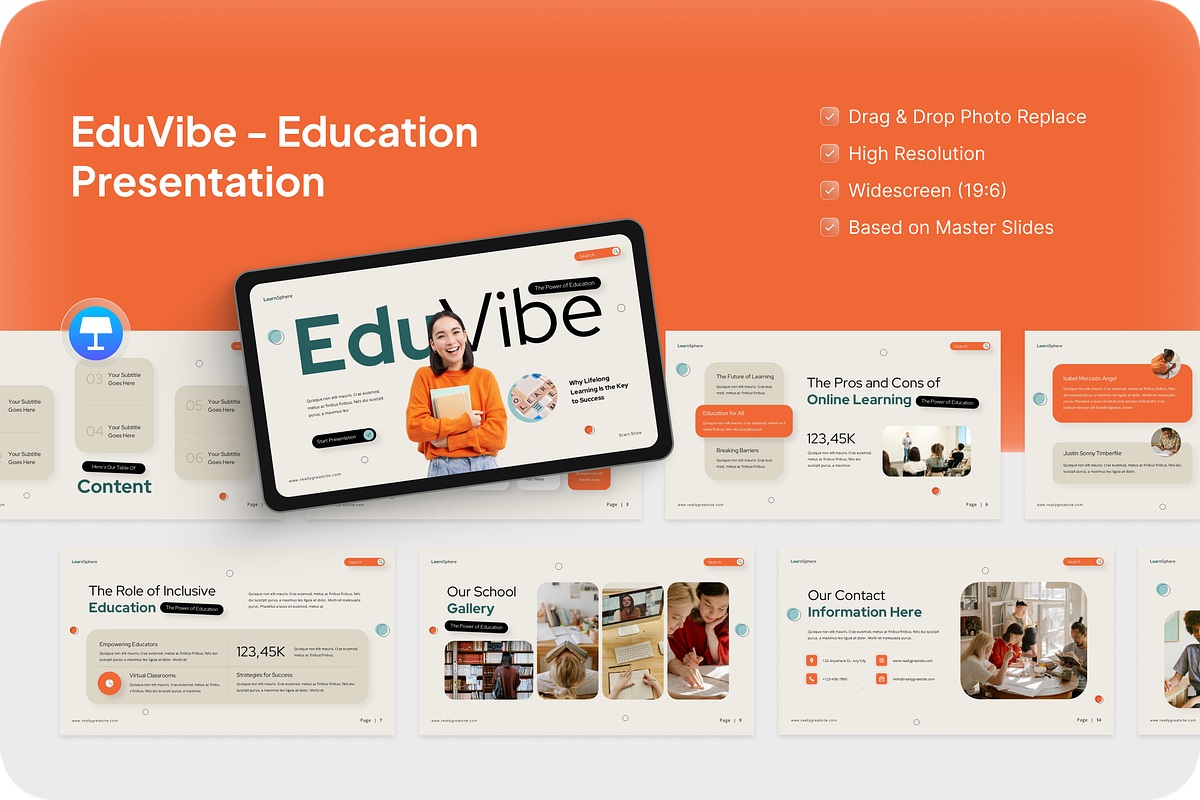 EduVibe Education Keynote, a Presentation Template by Annora Studio (Photo 1 of 5)
