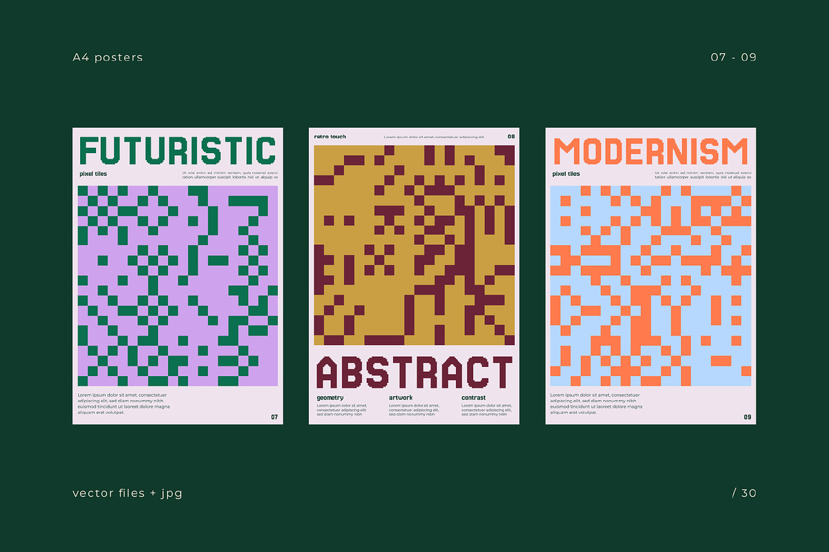 Pixel Tiles & Posters, an Object Graphic by Léo Alexandre (Photo 11 of 19)