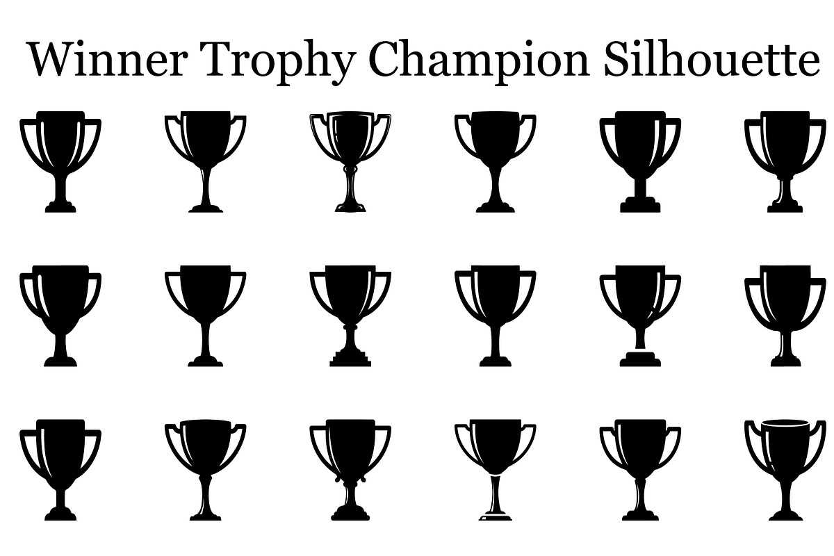 Winner Trophy Champion Silhouette, a Graphic by Artivon (Photo 10 of 10)