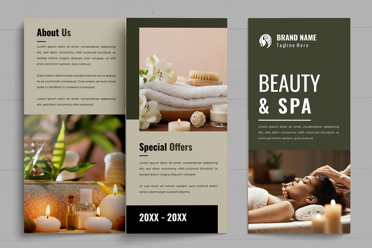 Spa Trifold Brochure Template Layout, a Brochure Template by MightyDesign (Photo 2 of 7)