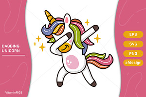 Dabbing Unicorn Doodle