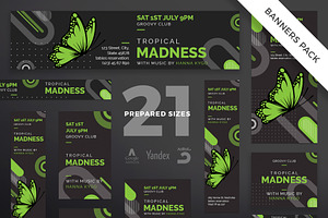 Banners Pack Tropical Madness