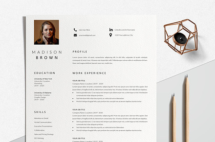 Simple Resume with Photo, a Resume Template by LucaTheme
