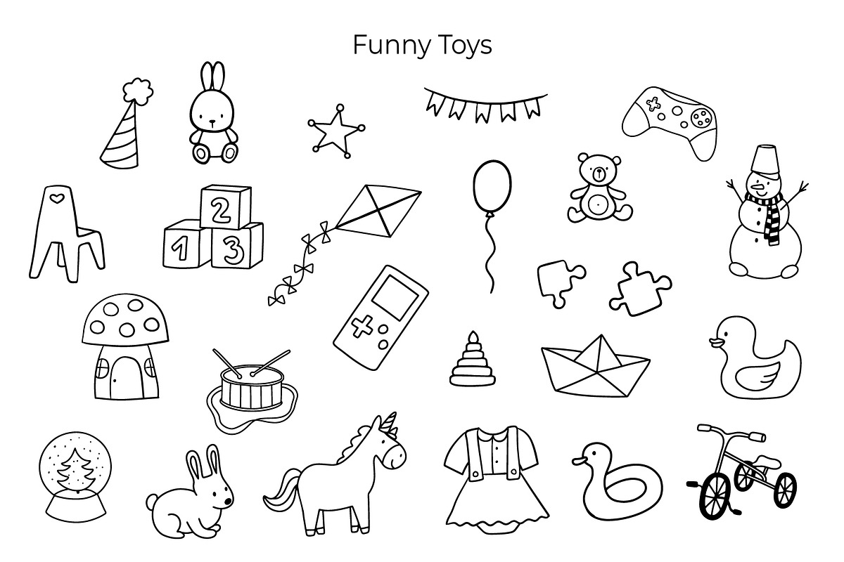 Kids’s Line Doodles, an Illustration by ElenaPlatovaArt (Photo 3 of 9)