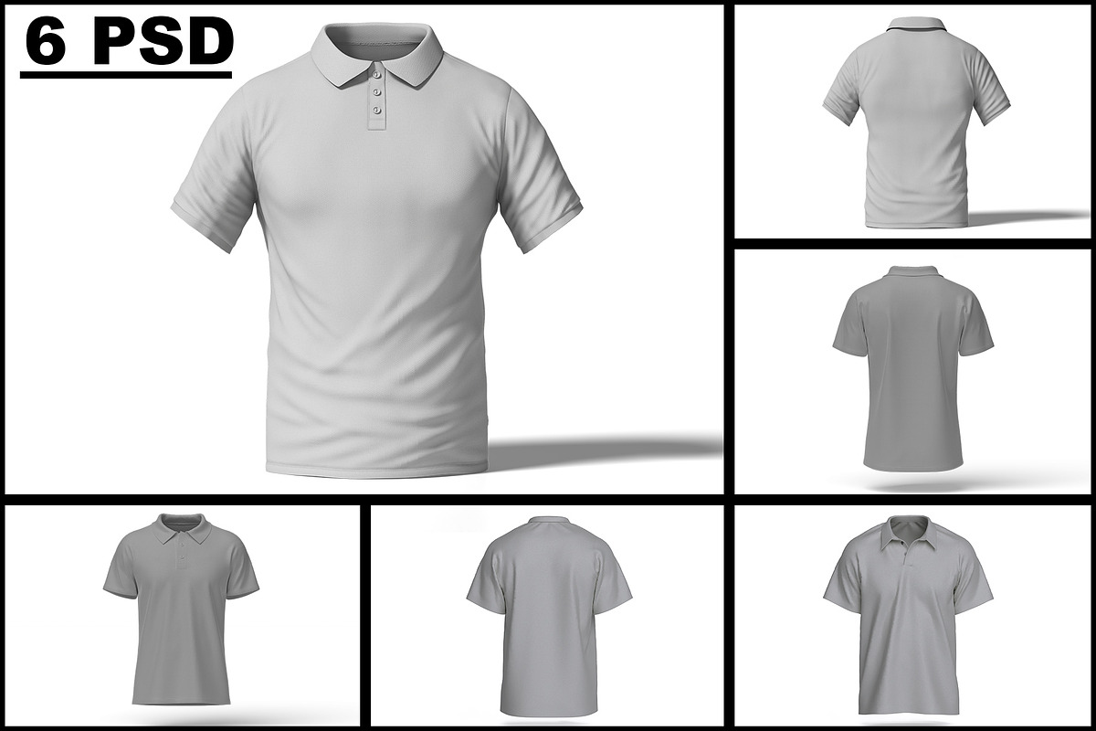 Polo T-Shirt Mockup, a Shirt Mockup by mockupbuys (Photo 2 of 14)