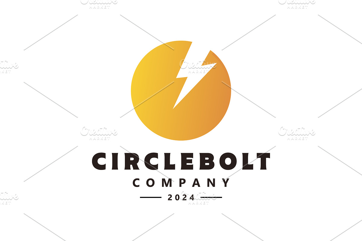 lightning strike circle logo, a Branding & Logo Template by Atlantis X Nurman Arbai