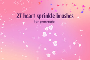 25 Procreate Hearts Sprinkles Brush