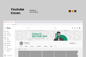 Business Tutor Minimal Youtube Cover, a Social Media Template by Neermana