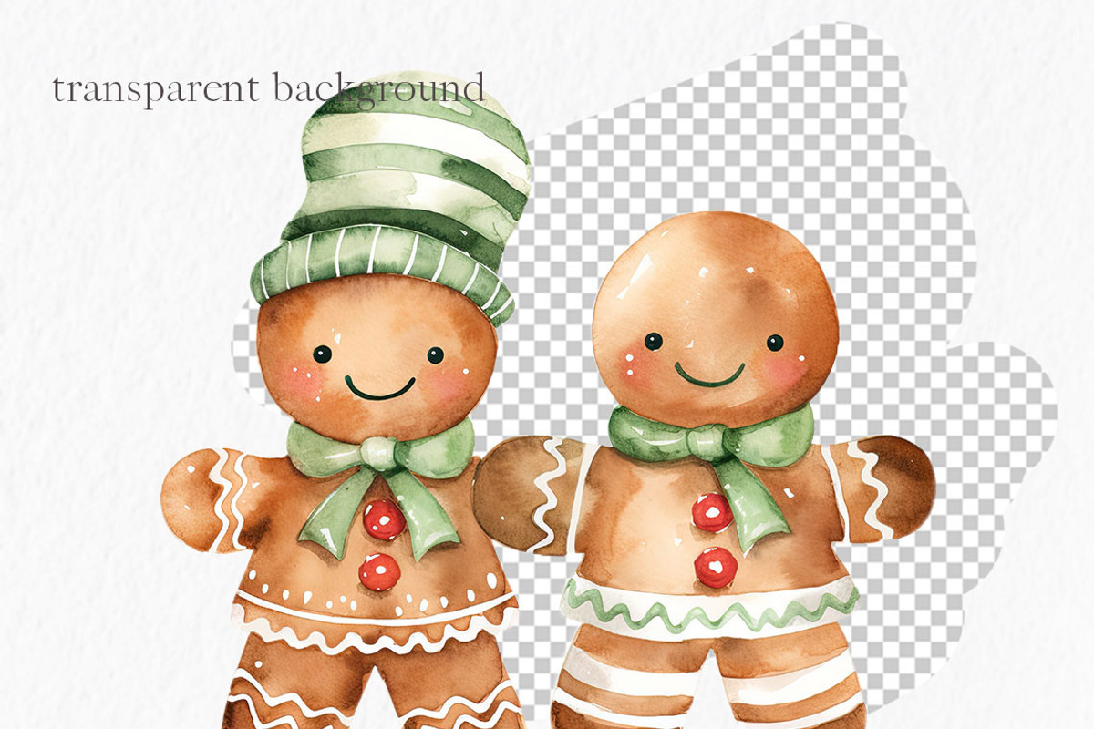 Gingerbread cookies watercolor, an Object Graphic by MyLittleMeow (Photo 8 of 8)
